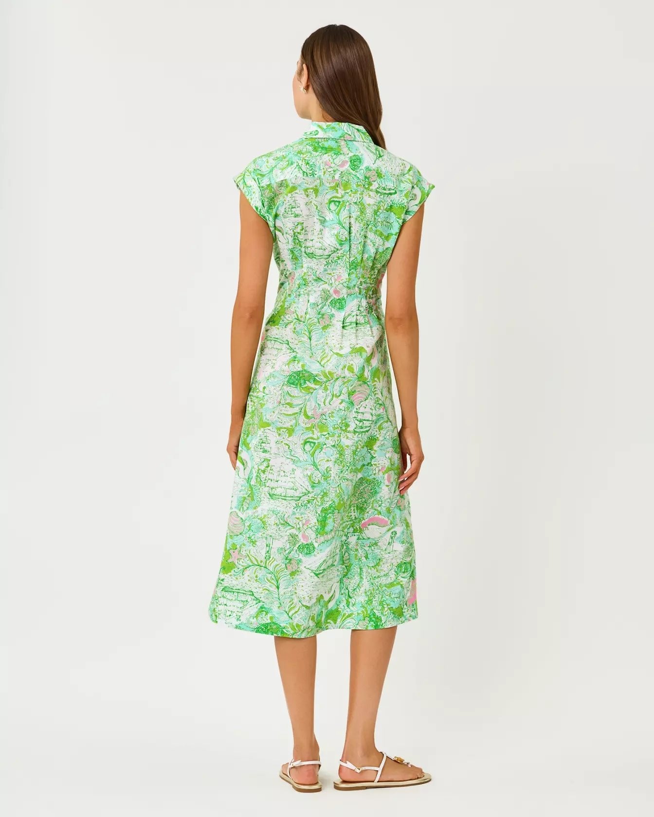 Tonya Midi ShirtdressWomens - DressesLILLY PULITZERThe Printed Peach Savannah