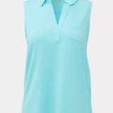 UPF 50+ Dune Sleeveless PoloActive - Active Tops - TanksLILLY PULITZERThe Printed Peach Savannah