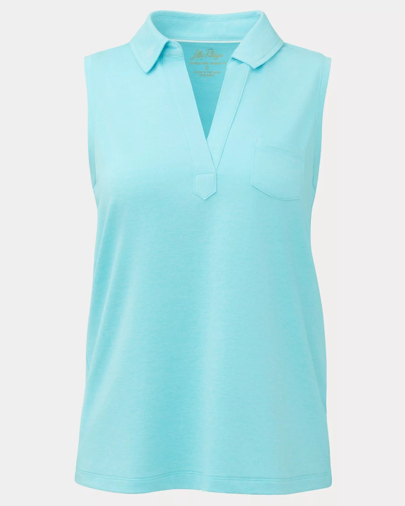 UPF 50+ Dune Sleeveless PoloActive - Active Tops - TanksLILLY PULITZERThe Printed Peach Savannah
