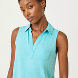 UPF 50+ Dune Sleeveless PoloActive - Active Tops - TanksLILLY PULITZERThe Printed Peach Savannah