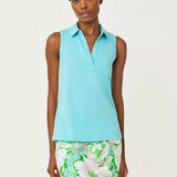 UPF 50+ Dune Sleeveless PoloActive - Active Tops - TanksLILLY PULITZERThe Printed Peach Savannah