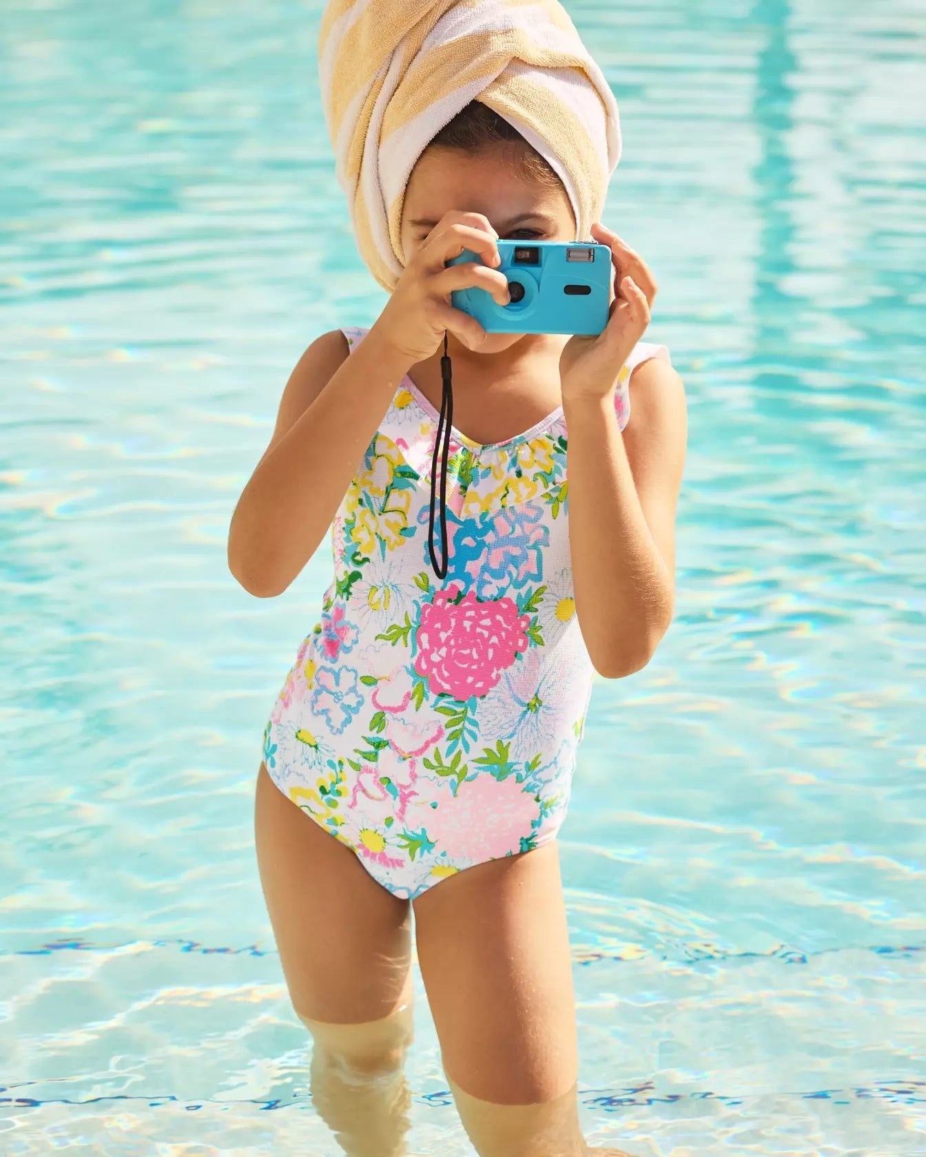 UPF 50+ Girls Janah SwimsuitGirlsLILLY PULITZERThe Printed Peach Savannah
