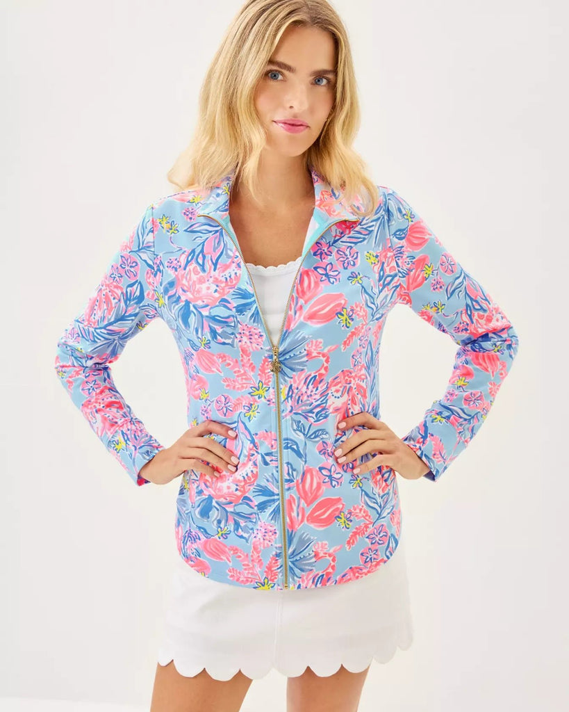 UPF 50+ Leona Zip - Up JacketHeartland Retail ItemsLILLY PULITZERThe Printed Peach Savannah