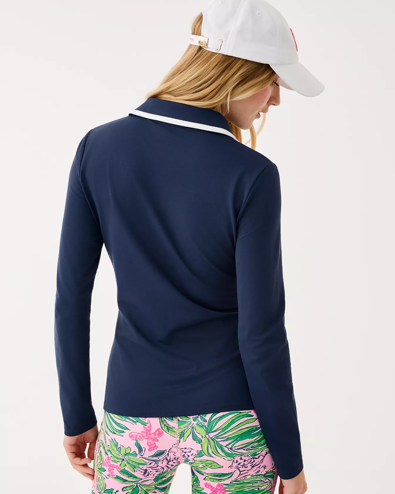 UPF 50+ Luxletic Frida Half Zip PoloActive - Active Outerwear - PulloversLILLY PULITZERThe Printed Peach Savannah