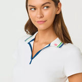 UPF 50+ Luxletic Frida PoloWomen - Active - Active Tops - PolosLILLY PULITZERThe Printed Peach Savannah