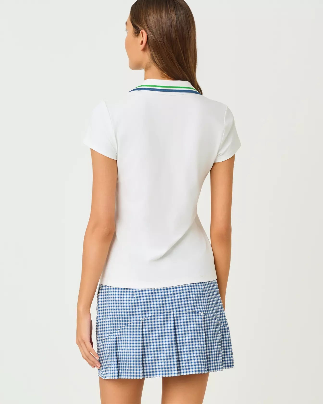 UPF 50+ Luxletic Frida PoloWomen - Active - Active Tops - PolosLILLY PULITZERThe Printed Peach Savannah