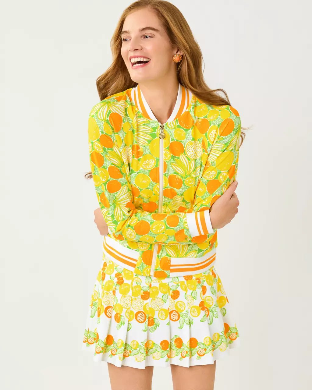 UPF 50+ Luxletic Jaydea JacketWomen - Activewear - Active OuterwearLILLY PULITZERThe Printed Peach Savannah