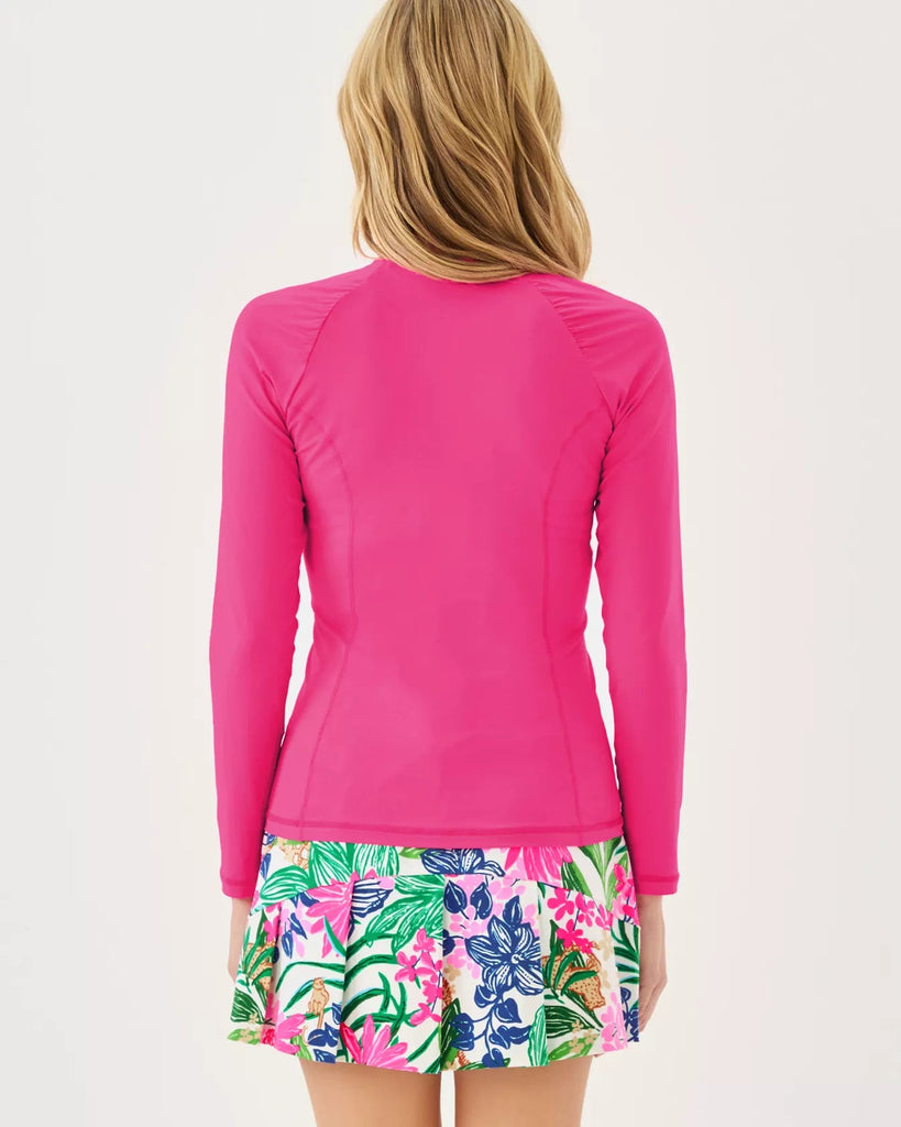 UPF 50+ Luxletic Justine PulloverWomens - Tops - PulloversLILLY PULITZERThe Printed Peach Savannah