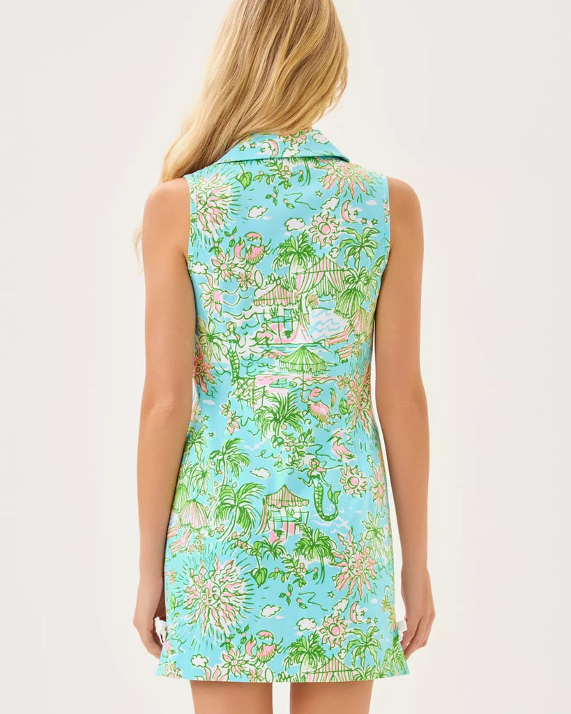 UPF 50+ Luxletic Kathy Bow DressWomens - DressesLILLY PULITZERThe Printed Peach Savannah