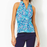 UPF 50+ Luxletic Lakelyn Bra Polo TopWomen - Active - Active Tops - PolosLILLY PULITZERThe Printed Peach Savannah