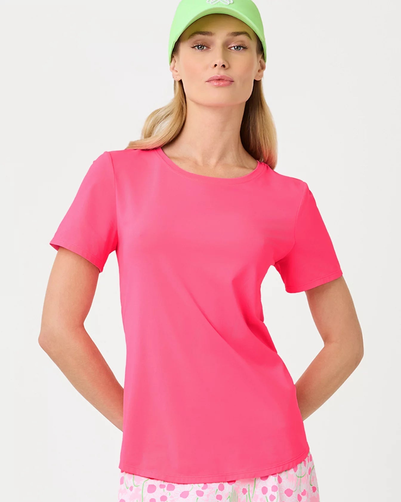 UPF 50+ Luxletic Westley Active TeeActive - Active Tops - TeesLILLY PULITZERThe Printed Peach Savannah