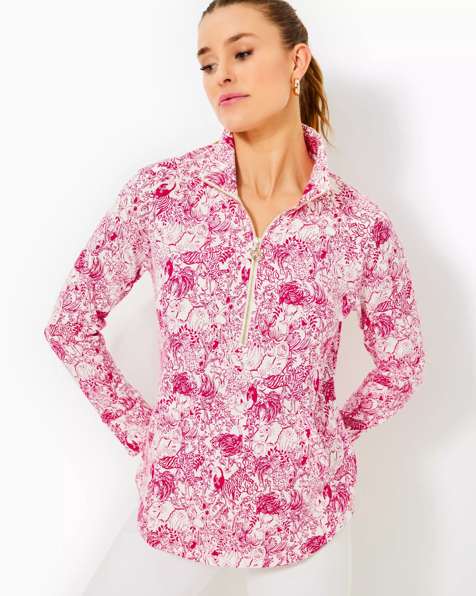 UPF 50+ Skipper PopoverHeartland Retail ItemsLILLY PULITZERThe Printed Peach Savannah