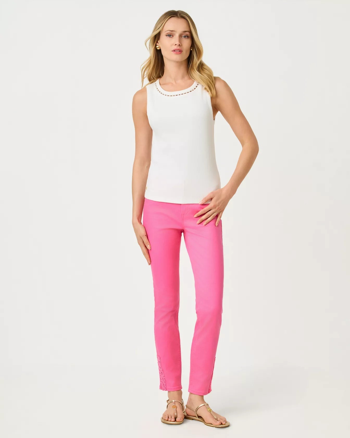 Vanna Knit TopWomen - Tops - TanksLILLY PULITZERThe Printed Peach Savannah