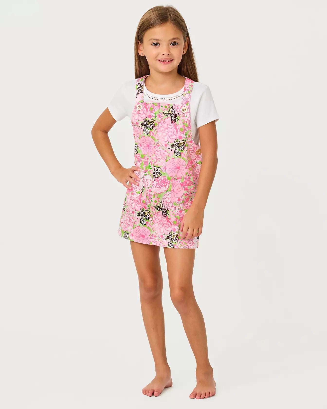 Varney Overall DressGirlsLILLY PULITZERThe Printed Peach Savannah