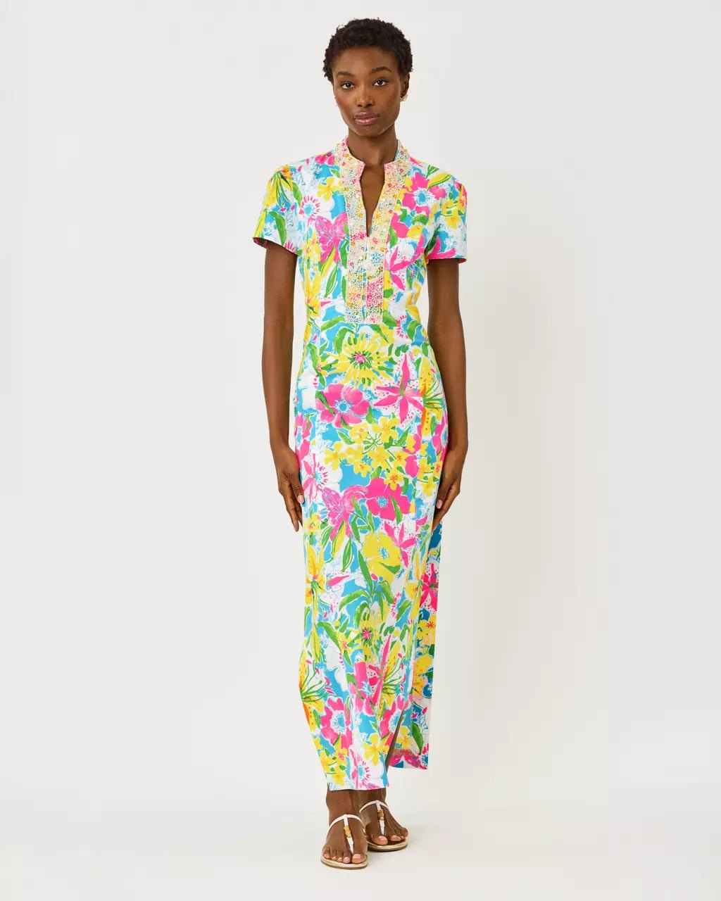 Velora Maxi RomperWomen - Dresses - Fitted DressesLILLY PULITZERThe Printed Peach Savannah
