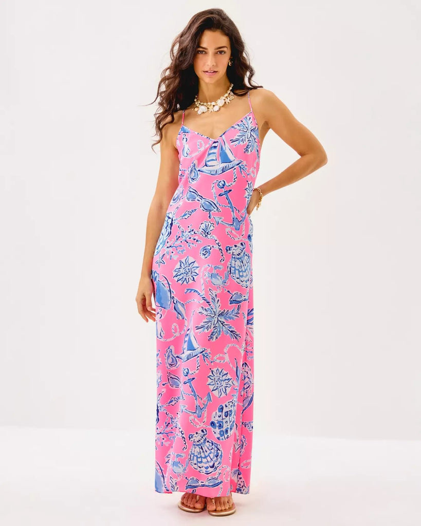 Verica Silk Maxi DressHeartland Retail ItemsLILLY PULITZERThe Printed Peach Savannah