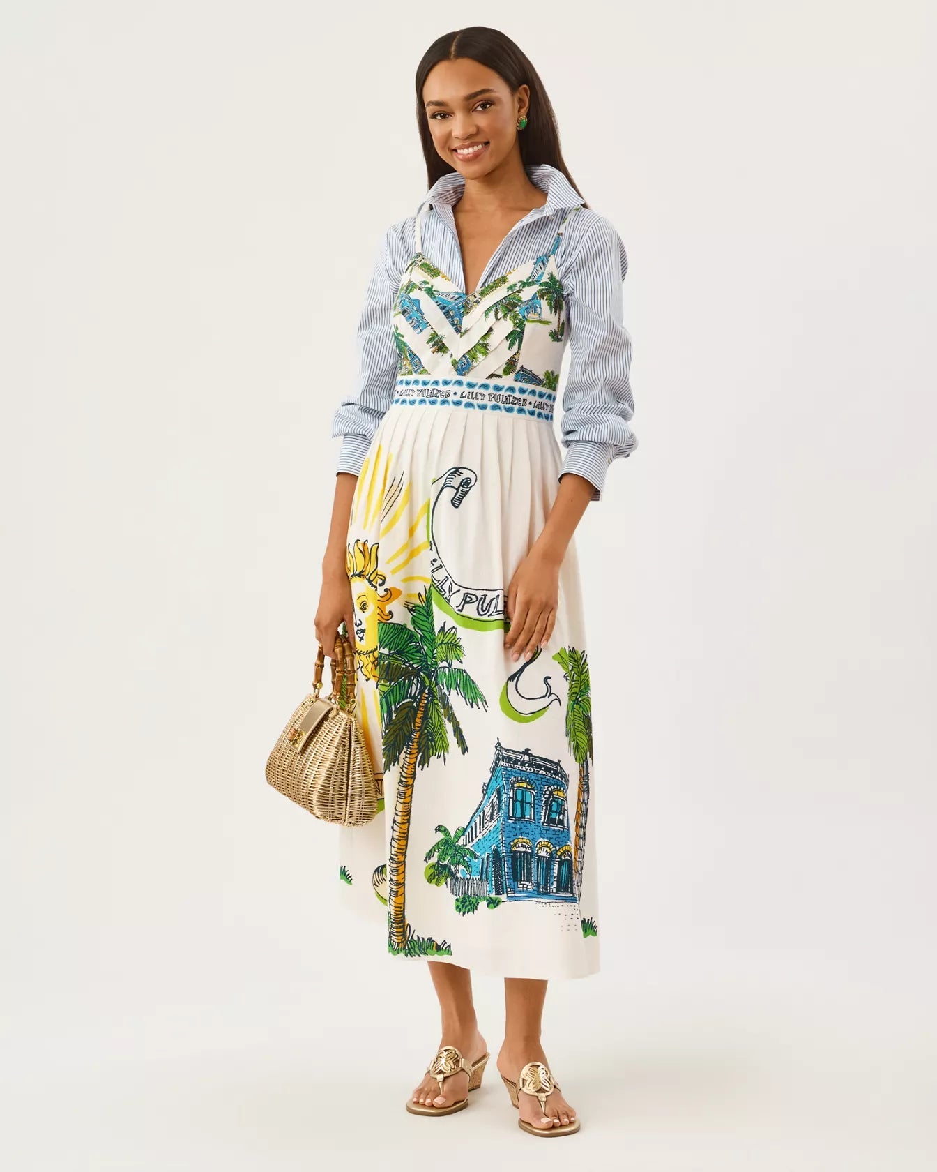 Wendley Midi DressWomen - Dresses - Fit & Flare DressesLILLY PULITZERThe Printed Peach Savannah