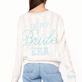 White & Blue 'In My Bride Era' Sequin & Pearl Button Up CardiganWomen - Cardigans & Vests - CardigansQueen of SparklesThe Printed Peach Savannah