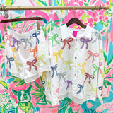 White Cotton Multi Bow Button Up Collar TopQueen of SparklesThe Printed Peach Savannah
