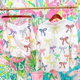 White Cotton Multi Bow Button Up Collar Top and Shorts SetQueen of SparklesThe Printed Peach Savannah