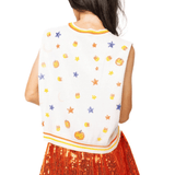 White Full Sequin Pumpkin & Small Icon VestWomen - Tops - TanksQueen of SparklesThe Printed Peach Savannah