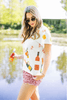 White Mimosa Icon TeeHeartland Retail ItemsQueen of SparklesThe Printed Peach Savannah