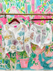 White Outline Rainbow Under The Sea Icon ShortQueen of SparklesThe Printed Peach Savannah