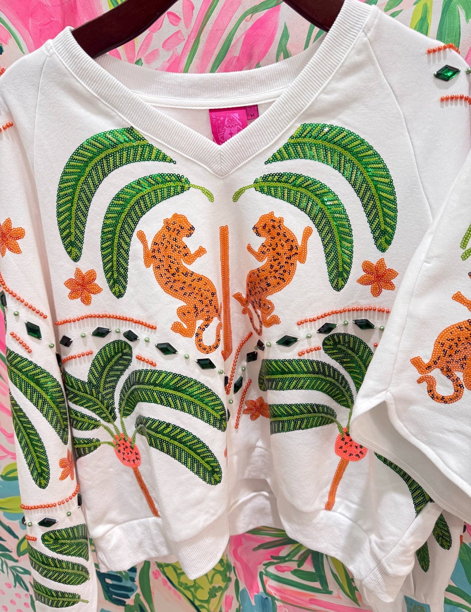 White Palm Tree & Jaguar ShortQueen of SparklesThe Printed Peach Savannah