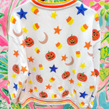 White Pumpkin Icon Sweatshirt SweatshirtQueen of SparklesThe Printed Peach Savannah
