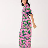Wisteria Elbow Sleeve V - neck Maxi DressDresses - Fit & Flare DressesLILLY PULITZERThe Printed Peach Savannah