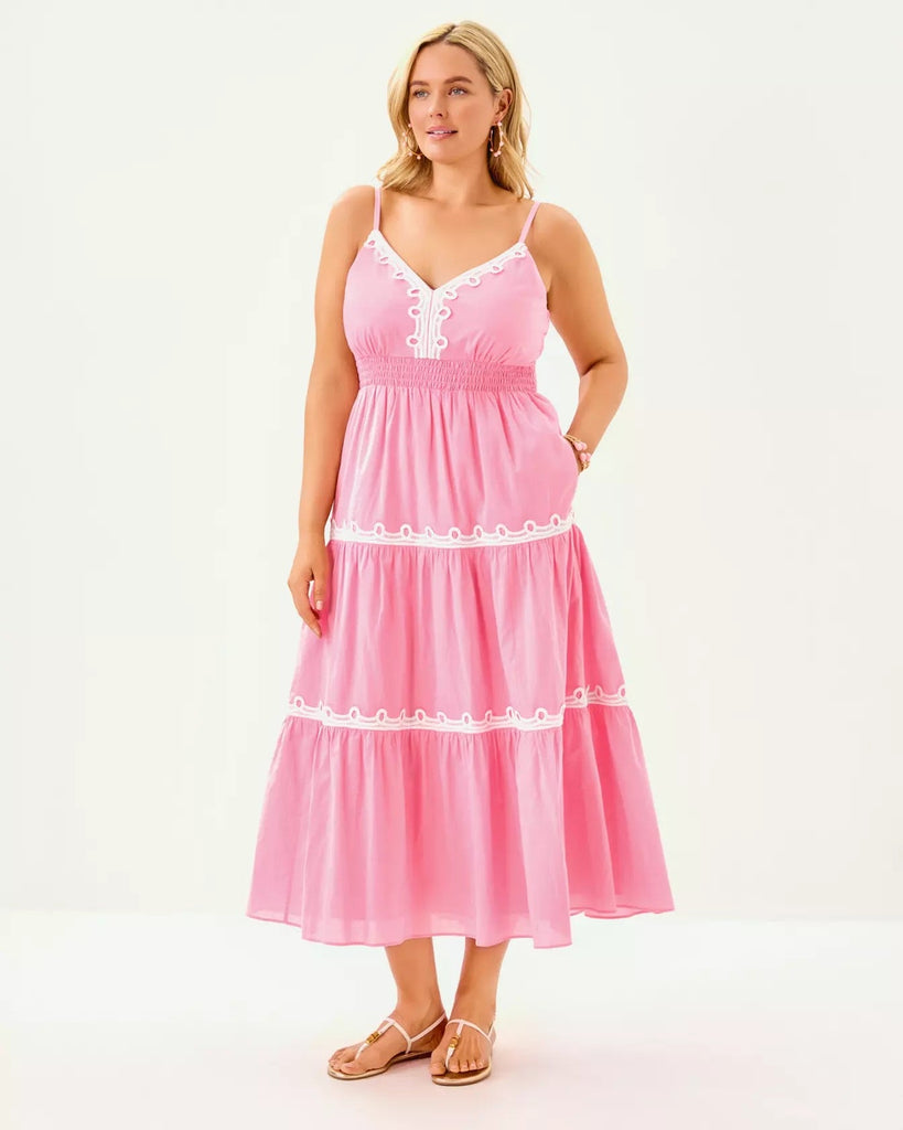 Zanna Cotton Midi DressHeartland Retail ItemsLILLY PULITZERThe Printed Peach Savannah