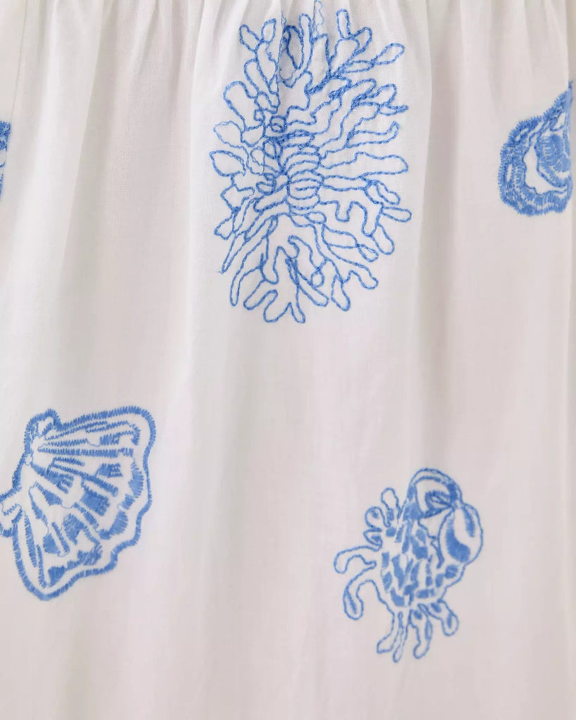 Zanna Embroidered Cotton Midi DressHeartland Retail ItemsLILLY PULITZERThe Printed Peach Savannah