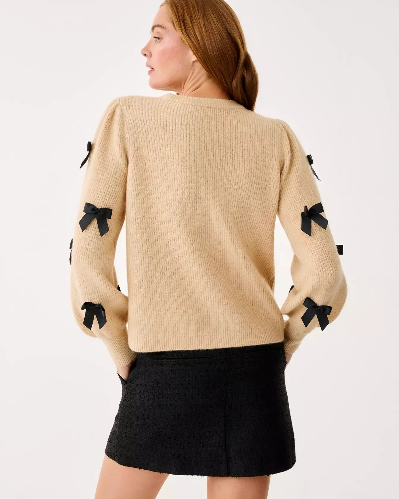 Zarie Bow CardiganWomen - Sweaters & Cardigans - Cardigans & VestsLILLY PULITZERThe Printed Peach Savannah