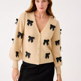 Zarie Bow CardiganWomen - Sweaters & Cardigans - Cardigans & VestsLILLY PULITZERThe Printed Peach Savannah