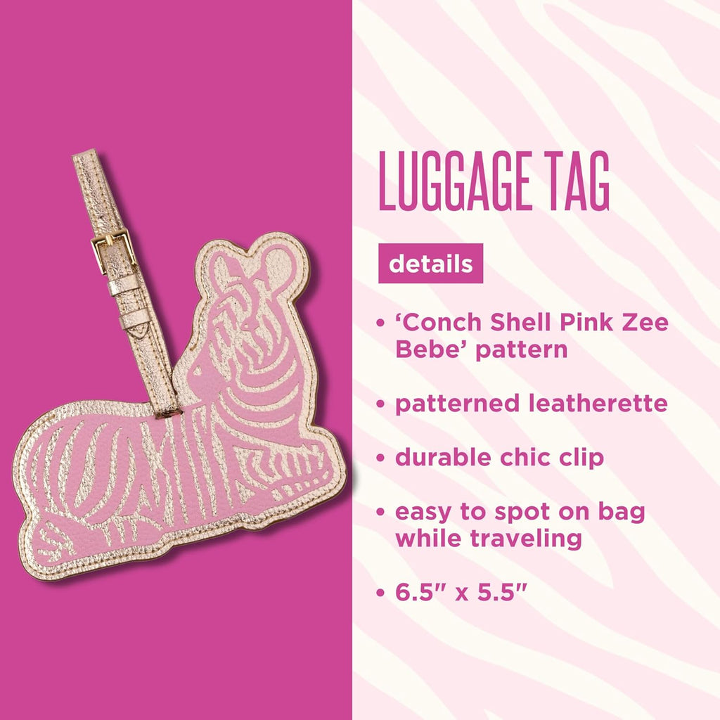Zebra Shaped Luggage TagHeartland Retail ItemsLIFEGUARD PRESSThe Printed Peach Savannah