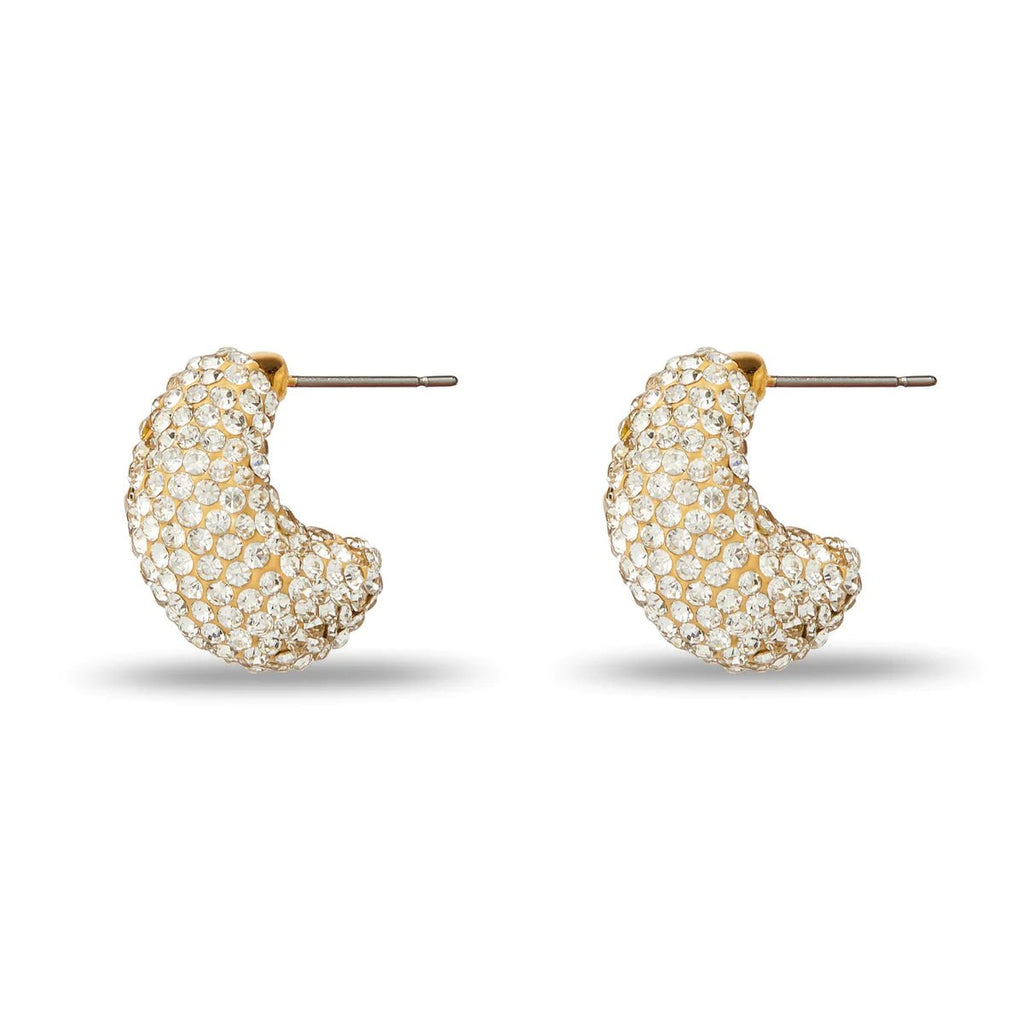 Pave Dome Mini Hoop EarringsHeartland Retail ItemsLele SadoughiThe Printed Peach Savannah